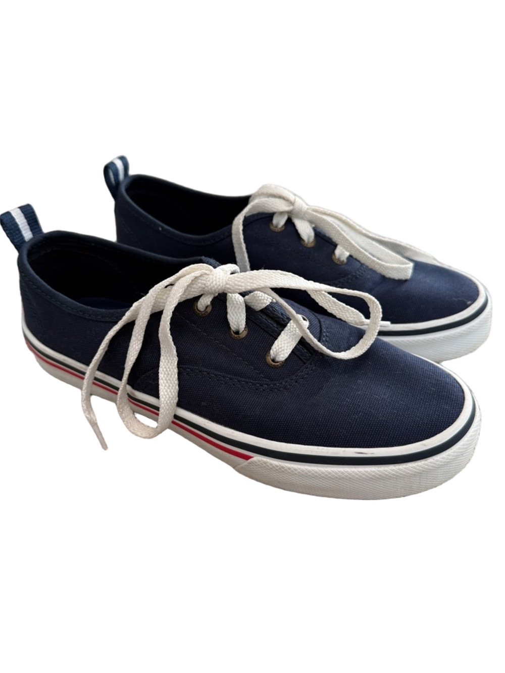 Sperry Topsider navy canvas tennis shoes sz 6.5